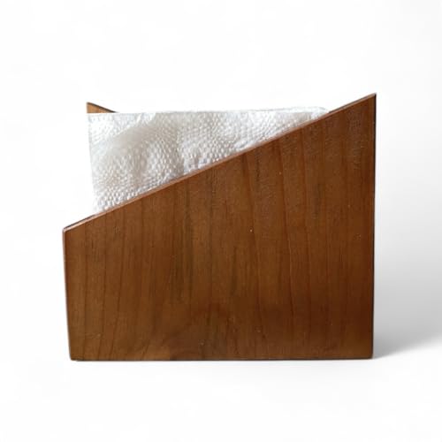 Lista de Servilleteros favoritos de las personas. 46 Calli Decoracion | Servilletero de mesa minimalista de madera para servilletas de papel diseño asimetrico