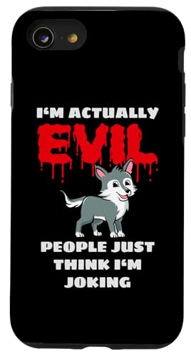 I'm Actually Evil Funny Baby Wolf �����q�I�I�J�~�̔�� �ʔ����i�� �X�}�z�P�[�X iPhone SE (2020) / 7 / 8 �p