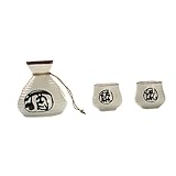 BESTonZON Service à Sake Céramique Artisanale avec Kanji Set pour Dégustation De Sake...