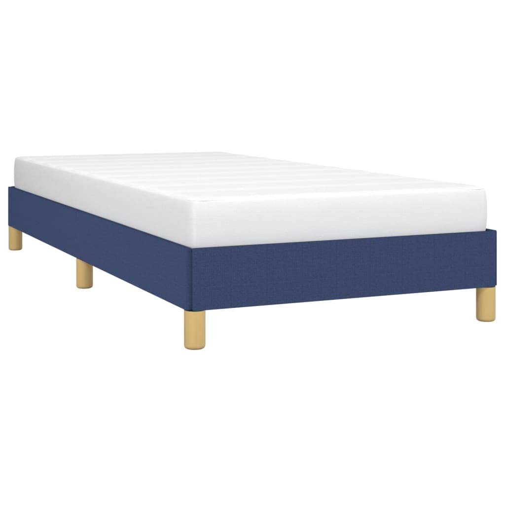 Struttura letto blu in tessuto, 90 x 200 cm, con doghe in compensato, stabile mobile per camera da letto, senza materasso, con istruzioni di montaggio (lingua italiana non garantita), comodo