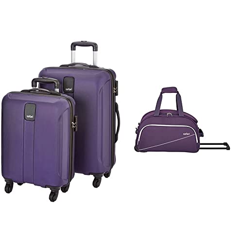 Image of Safari Thorium Sharp Anti-Scratch Combo Set of 2 Small, Medium Polycarbonate Check-in 4 Wheel Hard Suitcase
