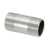 PATIKIL 1 Stück Hahnverlängerung 50mm 3/4 x 3/4 BSP Außengewinde Gussrohr, 304 Edelstahl Verlängerung Fitting für Luftrohr, Wasserrohr, Kraftstoffrohr