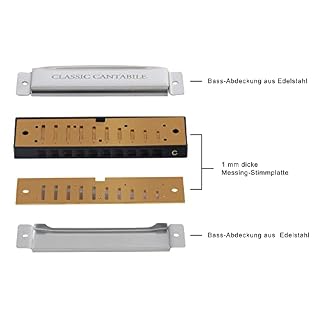 Classic Cantabile AHB-250 Alabama Blues Harmonica en Do majeur - Les Beatles, Paul McCartney, John Lennon, RIngo Starr, George Harrison Classic Cantabile AHB-250 Alabama Blues Harmonica en Do majeur – Image 4
