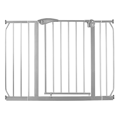 Nukido Cancelletto Di Sicurezza Per Bambini Estensione Larghezza Da 75 A 115 Cm Fissaggio A Pressione Senza Viti In Metallo Per Scale Porta Grigio - 4