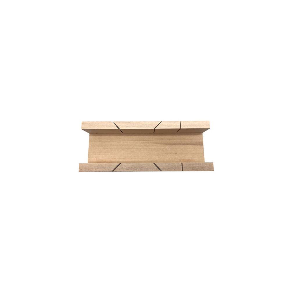 Boîte de coupe à onglet 45 et 90° de L. 250 x l. 100 x ht. 55 mm en bois d'hêtre - Diamwood Platinu