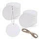 Larrel 100 Stück Weiß Geschenkanhänger,5 cm Rund Anhänger Etiketten mit 20m Hanfseil Geschenkanhänger Craft Card Geschenk Anhänger zum beschriften für Party, Handwerk, Hochzeit, Weihnachten, Verpacken
