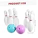HOLIDYOYO 1 Set Childrens Bowling Kit Parent Interactive Sports Pins Balls Safe Material Fun for Family Parties and Kindergarten Activities Random Color