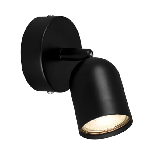 BRILONER - Lámpara de Lectura, Giratoria y Orientable, GU10 , 9 W, 13x8x8,5cm, Aplique Pared Interior, Apliques Pared Dormitorio, Lampara Pared, Apliques Pared Interior, Metal Negro