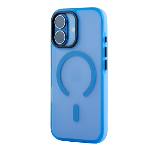 Image of TEKNE Armour Matte Dual-Layer Slim Protective Back Case with Shock-Resistant Design, Magnetic Wireless Charging Support, Blue - Compatible with iPhone 17