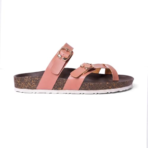 Image of YOHO Snug Sunday Toe Strap Sandals for Women | Designer Upper, Stylish & Comfortable Orthopedic | Office, Summer, Beach, Casual Wear Flats for Ladies /Girls