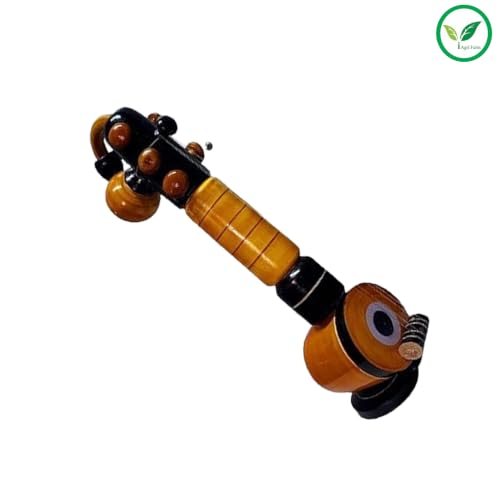 Image of IAgriFarm IAgri Eco Friendly Eucalyptus Wooden Veena Home Decor Showpiece (9 cm x 9 cm x 27 cm, Brown)