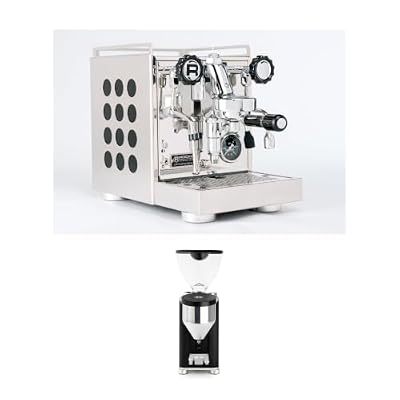Rocket Appartamento 2.0 Espresso Machine (Black) Bundle with Giannino Espresso Grinder (Black) - Matching Machine & Grinder Duo