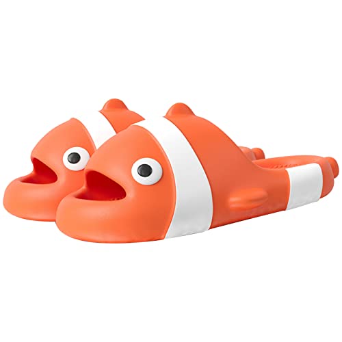 Clownfish Slippers Non-Slip Massage Cute Fish Sandale for Women Men Indoor Slippers Outdoor Beach Pool