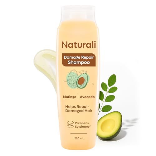 Damage Repair Shampoo | Improves Damaged Hair In Just 4 Uses | With Avocado & Moringa Oil | Sulphate Free | For Women | Shampoo for Frizzy and Dry Hai