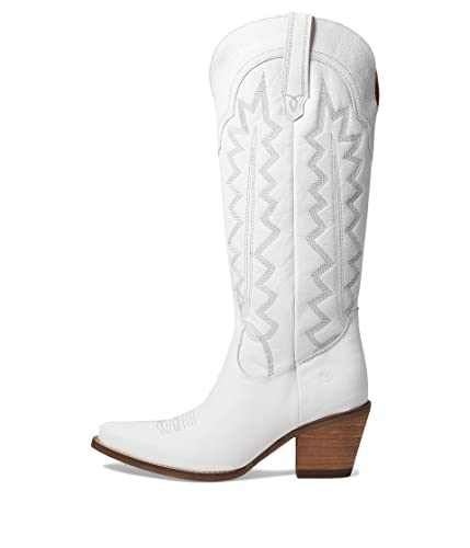Image of Dingo Womens High Cotton Embroidery Snip Toe Casual Boots Knee High Mid Heel 2-3 inch