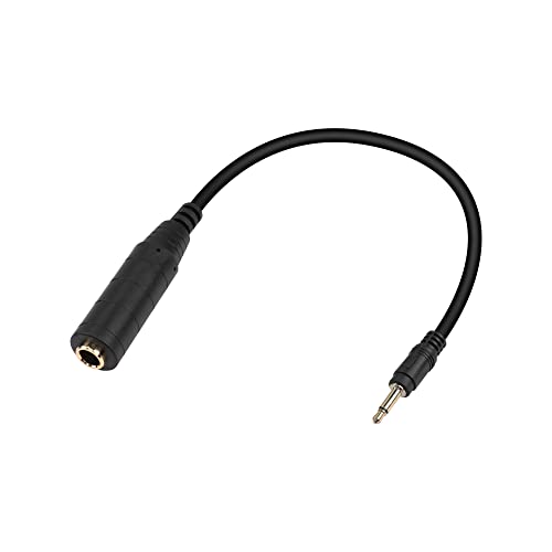 Adaptador de audio de 1/4 a 3.5 mm, corto de 0.3 m miniatura 1