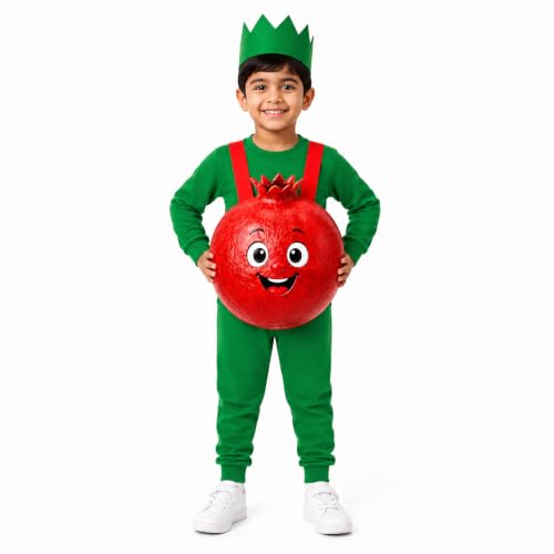Image of Raj Costume Kids Fruit & Vegetable Fancy Dress Costume | Soft Felt Fruit and Vegetable Cutout Costume for Boys & Girls | School Annual Function