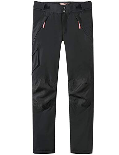 Pantalon de ski softshell isolé et imperméable noir taille L fille