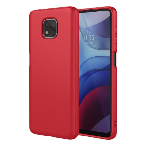 Coque Moto G Power 2021 protection intégrale silicone rouge