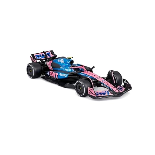 Image of Bburago - F1 BWT Alpine A525 2025#43 Colapinto, 1:43 scale diecast car with realistic detail, F1 Alpine replica, Blue /Pink livery Officially licensed, recommended age 3+ years