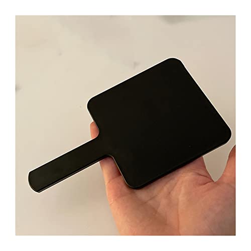 Espejo de Maquillaje Cuadrado Portátil Negro Simple