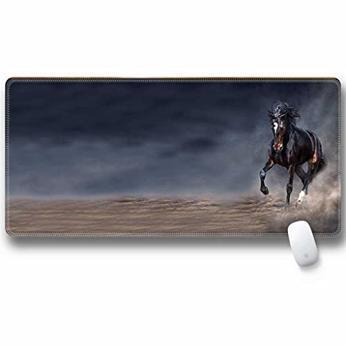 Tapis de souris gamer XXL antidérapant pour protéger le bureau avec motif cheval