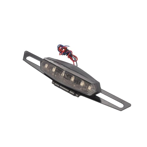Clignotant arriere feu moto 12V 6 LED bicolore avec support