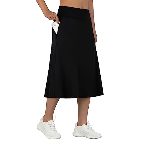 ANIVIVO Women's Midi Length Skorts Skirts with Pockets Modest Skirts 28