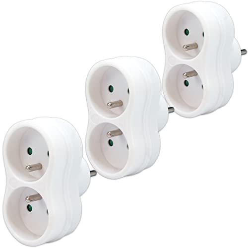 Waytex Pack 3 Multiprises Monobloc 2 Femelles Schuko 16A
