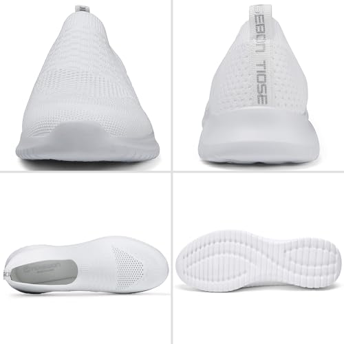 Image of TIOSEBON Men's Slip On Walking Shoes Arch Support Knit Mesh Lightweight Casual Comfortable Gym Workout Running Tennis Travel Standing Sneakers