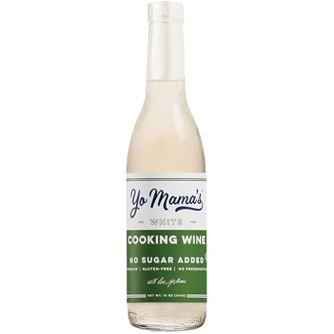 Yo Mama's Foods Premium White Cooking Wine | Pack of (3) | No Sugar Added, Gluten Free, No preservatives, Use for Cooking, Marinades, & Dressings Cover