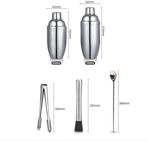 Miniatura 6 de Bartender's Kit 22PCS Coctelera Bar Set Principiante Barman Herramientas Kit Bartending Herramientas