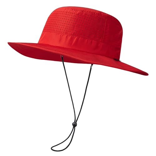 Image of UPF 50+ Bucket Sun Hat with Laser Perforated Mesh Cooling Adjustable Breathable Lightweight for Outdoor Men Women