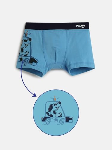 Image of mackly Boys Printed Boxer Underwear | Soft Cotton Stretchable Innerwear | No Ride-Up Design | Skin-Friendly for Kids | Pack of 3
