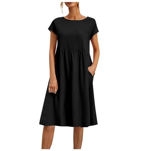 Robe été en coton et lin ample pour un style OL élégant au bureau