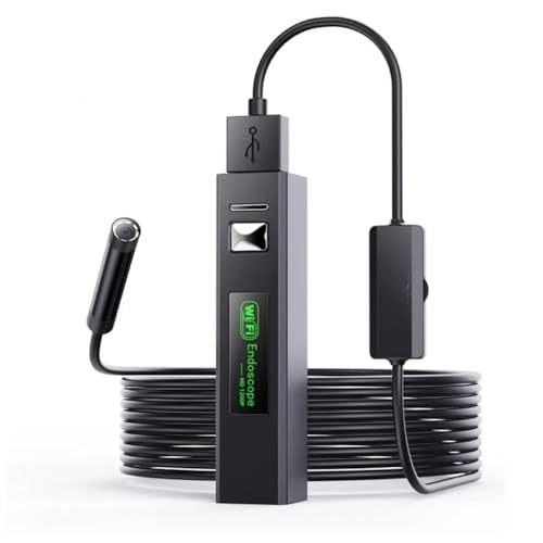 Smart Gadgets 17 WiFi Endoscope Camera 8mm Lens HD 1200P Resolution 8LEDs USB Bore...