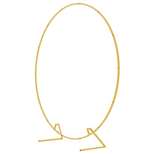 Image of Fomcet 6ft Round Backdrop Stand Gold Circle Arch Metal Wedding Arch | Circle Backdrop Stand Round Arch Stand Balloon Arch Frame for Wedding Ceremony Birthday Party Baby Shower Bridal Decorations