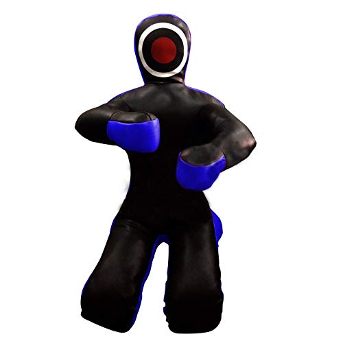 LEATHERAY MMA Martial Arts Brazilian Grappling Dummy Jiu Jitsu Punching Bag Black-Unfilled