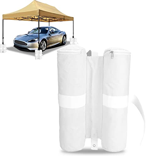 1 Stück Zelt Gewicht Taschen, Pavillon Sandsäcke, Hochleistungs Doppelt Genähte Sand Tasche, Baldachin gewichtete Sandsäcke, Pop-up Sonnenschirm Zelt Fuß, Outdoor Sun Shelter Beine (Weiß)