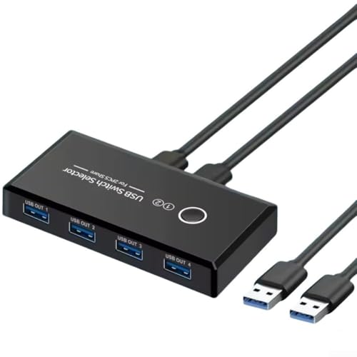 Commutateur de partage USB 3 0 avec quatre entrées et deux sorties pour optimiser la gestion des périphériques USB et la vitesse de transfert