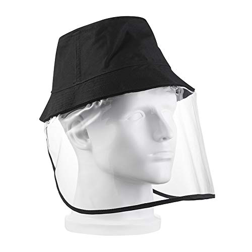 Honelife Chapéu de proteção solar com máscara transparente Tampa à prova de ultravioleta Anti-Poeira