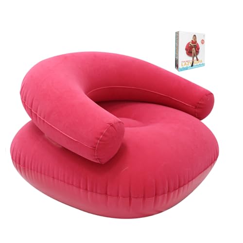 Sillón inflable portátil con acabado aterciopelado para descanso 2