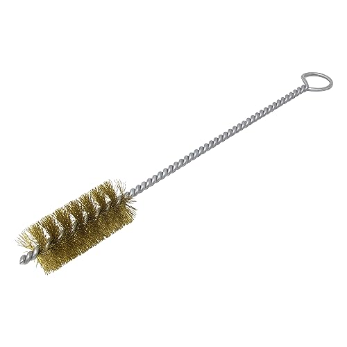 Image of Brush Research 84 Ring Handle Tube Brush, Brass, 1-3 /8 inch Diameter x 12 inch Overall Length (Pack of 1)