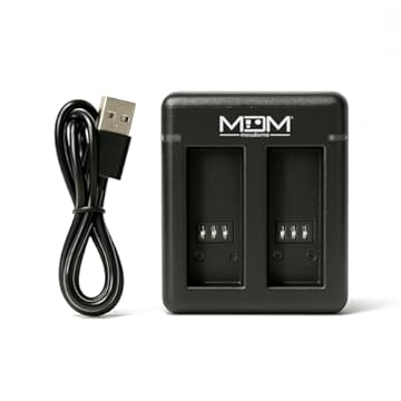 Carregador Duplo Para Gopro Hero 13 Carrega 2 Baterias Carregamento Rápido Turbo Para Câmera Go Pro 13 - Meudome