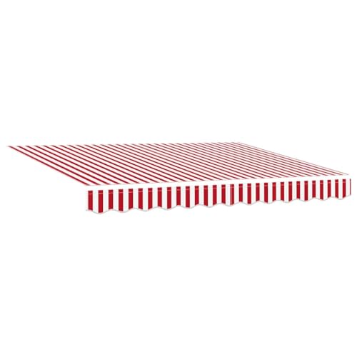 Auvent rétractable résistant aux intempéries en acier rouge blanc - 6