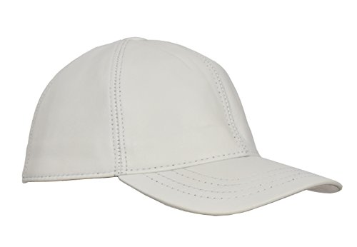 Casquette en cuir blanc véritable Viper : l'élégance sport chic pour homme et femme