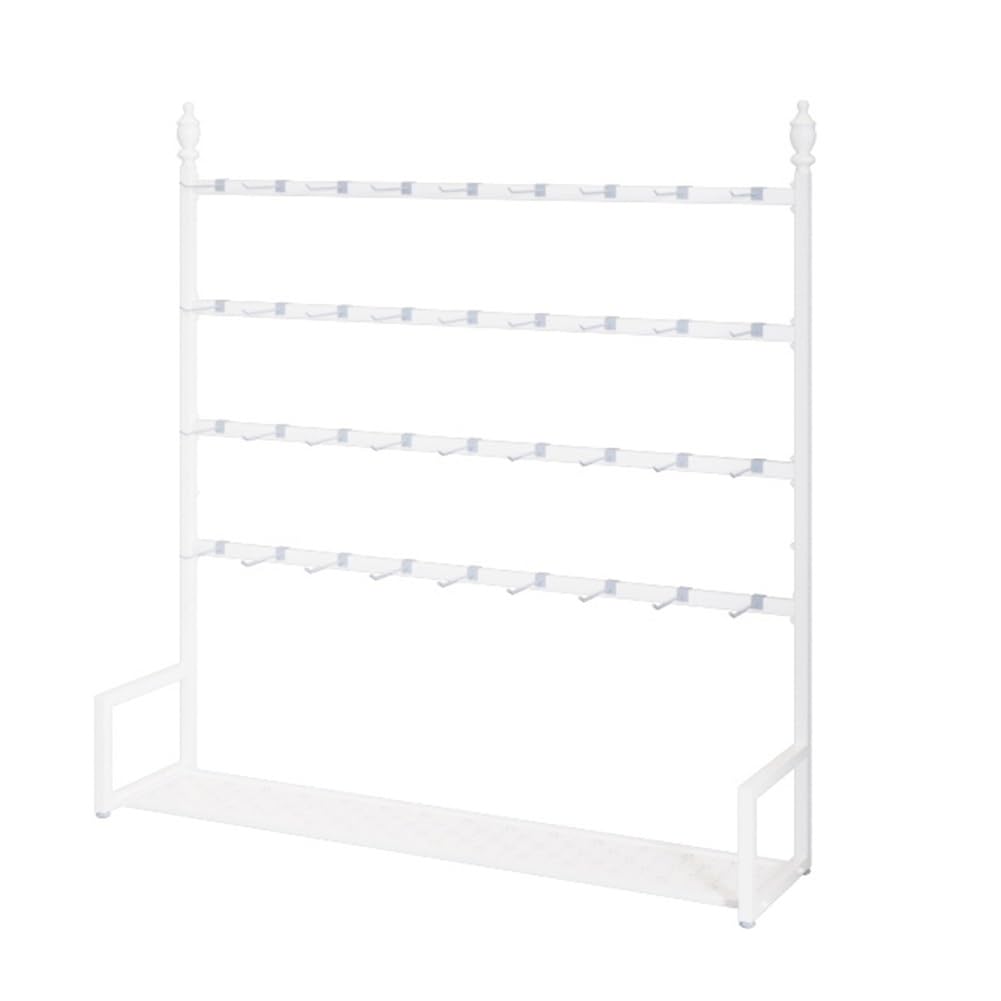 JYBNBBE Multifunctional Floor Standing Display Rack, Adjustable Shelving for Socks, Underwear and Scarves,White-150x35x155cm