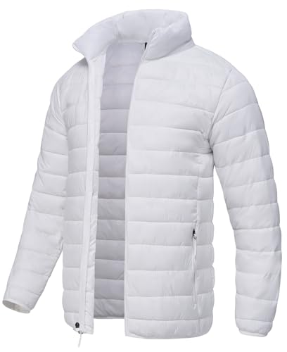 Image of SPOSULEI Men Puffer Jacket Packable Lightweight Winter Jackets Coats Outdoor Waterproof Insulated Jackets