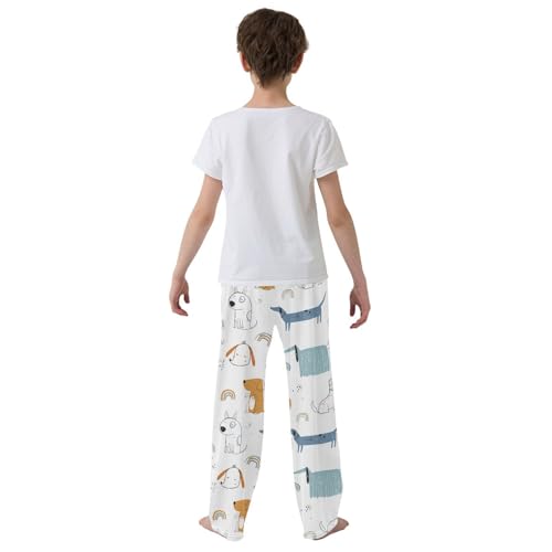 Boys' Pants Funny Cartoon Dog Long Bottoms Jogger Pants Elastic Waist Trousers with Pockets S-XL3