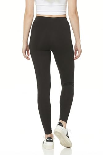 Image of Leggings Depot Women's High Waist Leggings Soft 1 inch Waistband Solid Pants - Regular, Plus, 1X3X, 3X5X